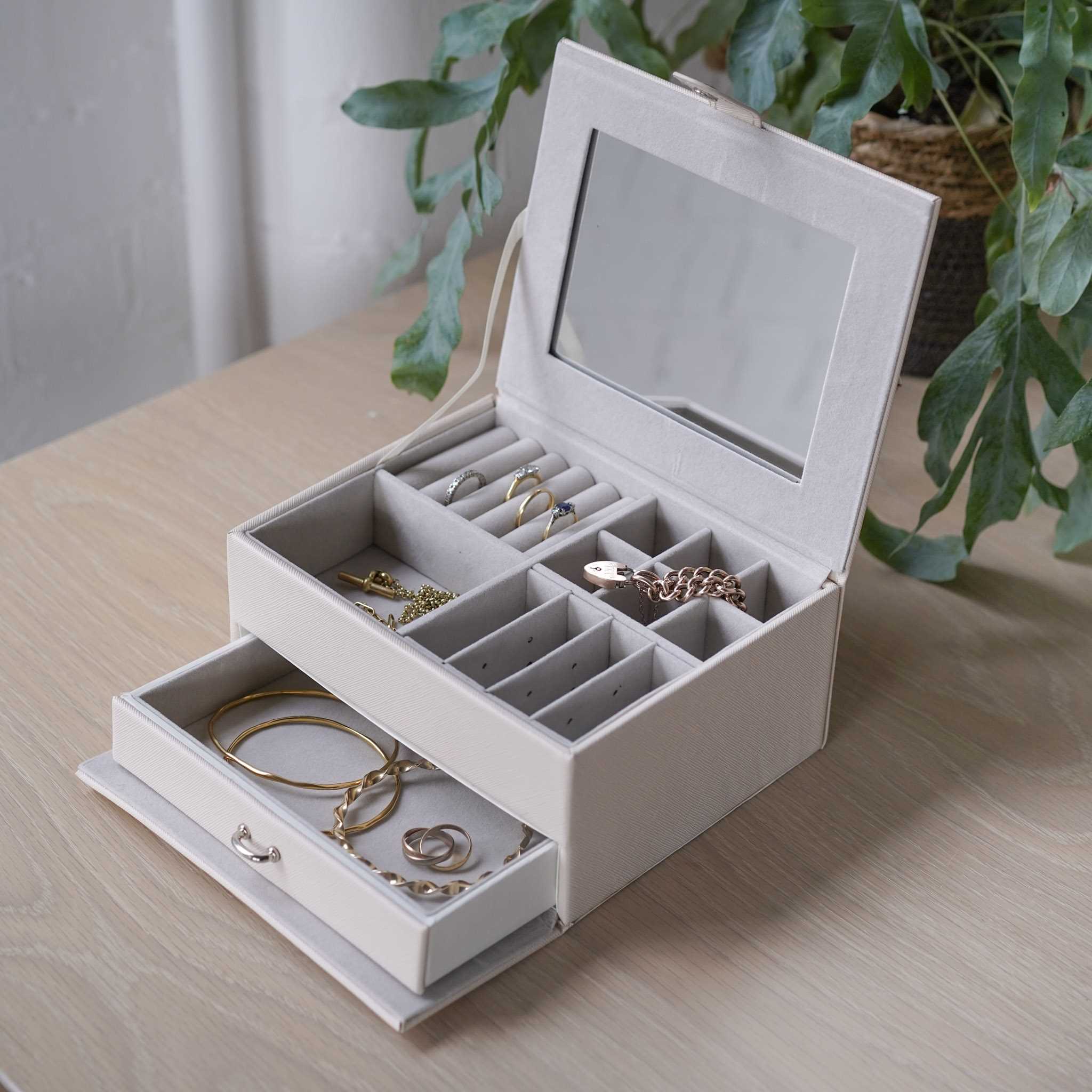 Personalised Two Tier Jewellery Box With Drawer