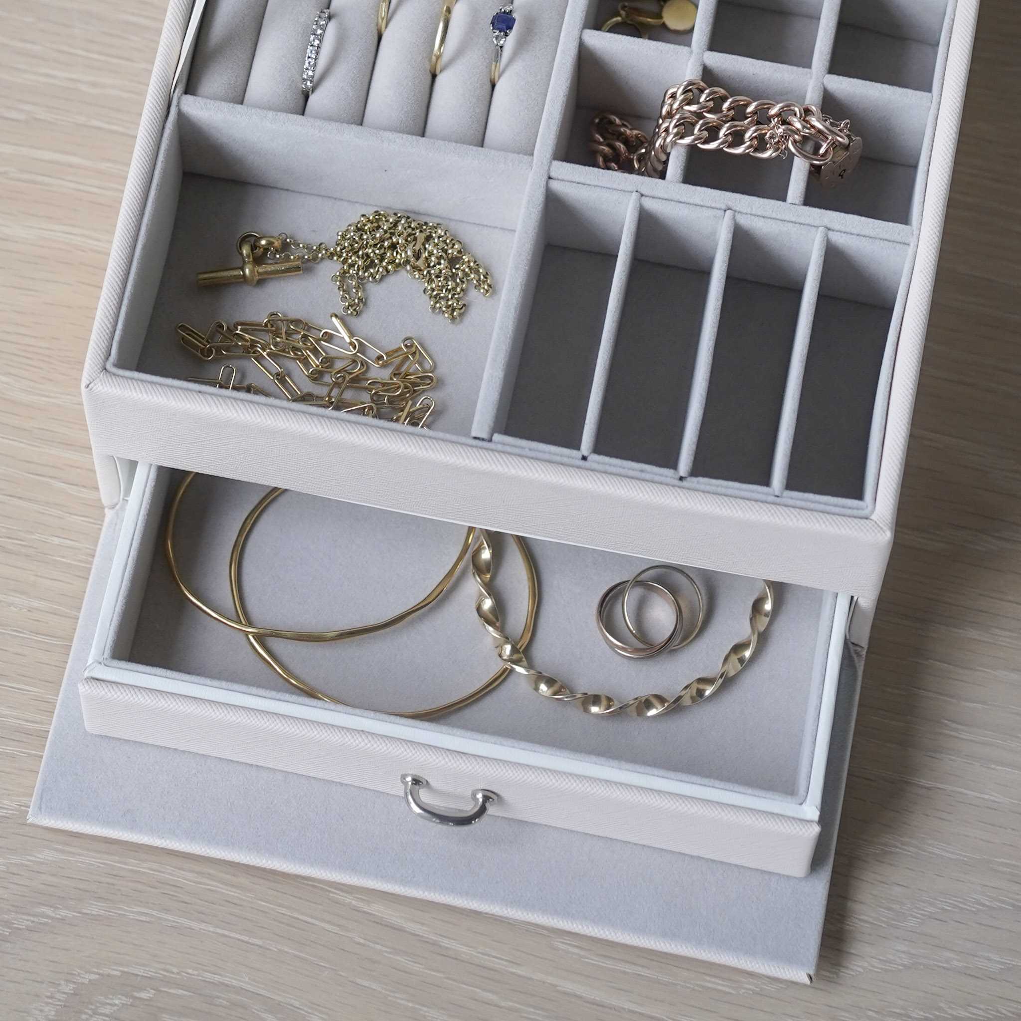 Personalised Two Tier Jewellery Box With Drawer