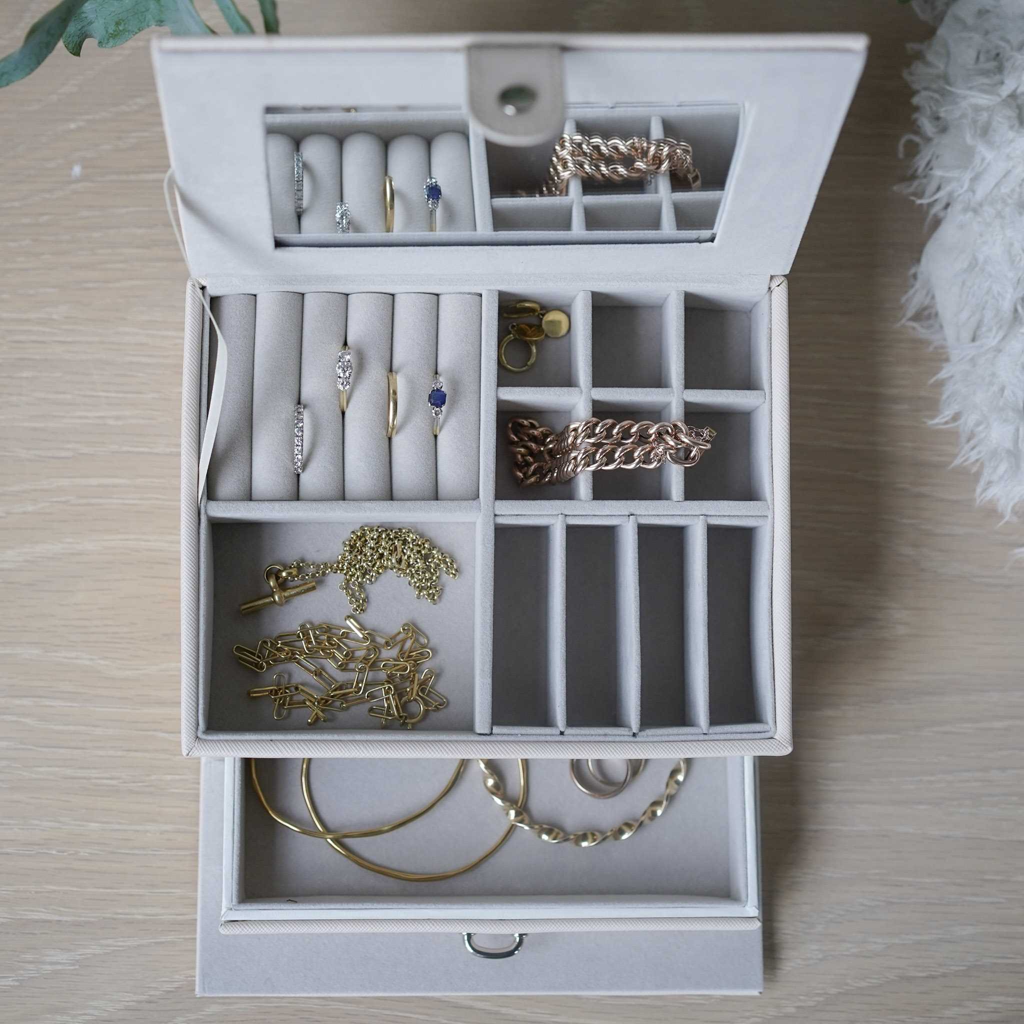 Personalised Two Tier Jewellery Box With Drawer