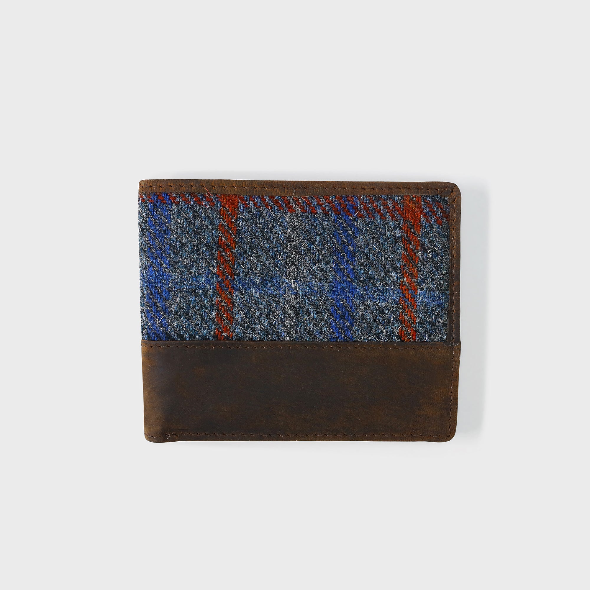 Personalised Tweed Wallet - Finsbay Blue Tweed