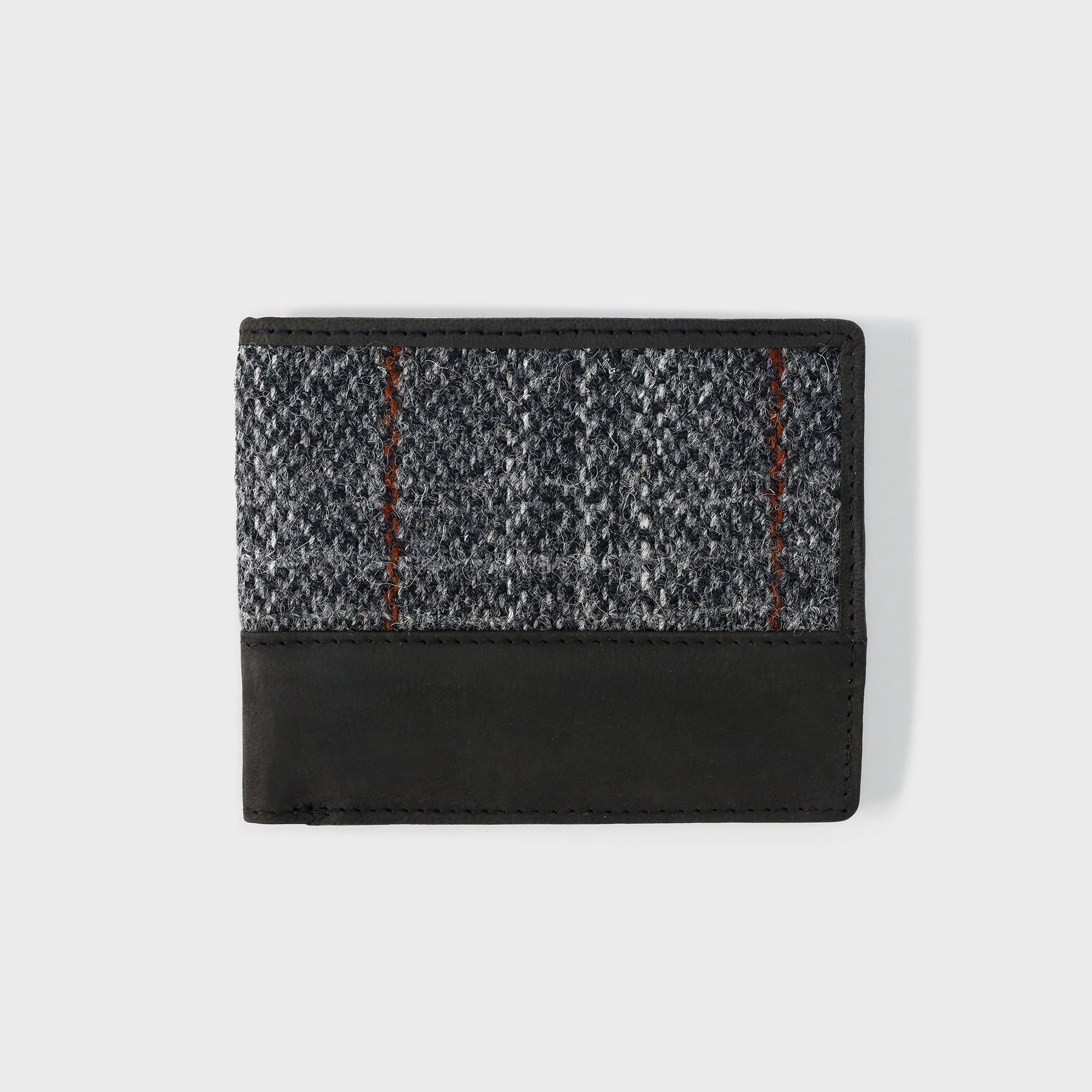 Personalised Tweed Wallet - Berneray Grey Tweed