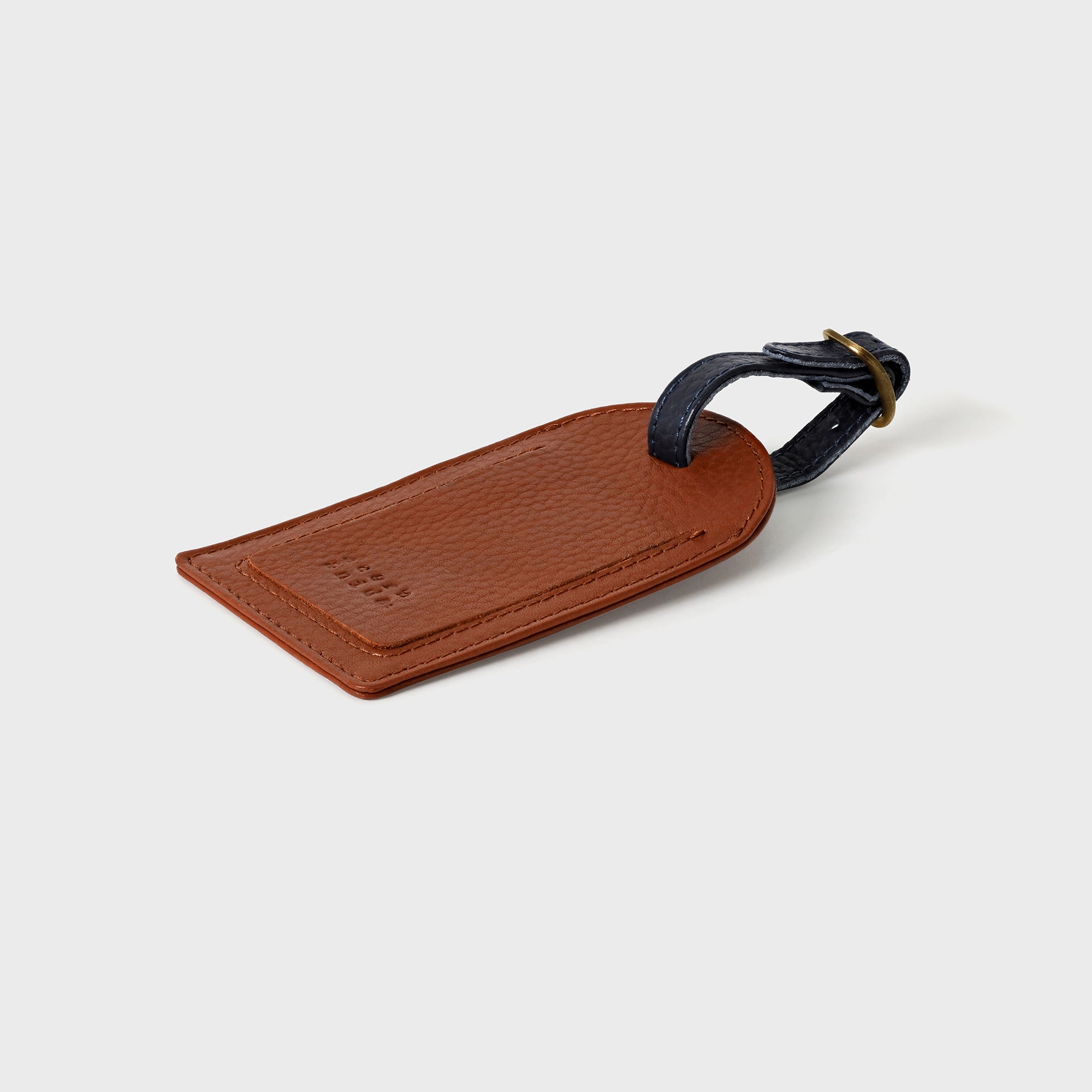 Tan leather luggage tag online