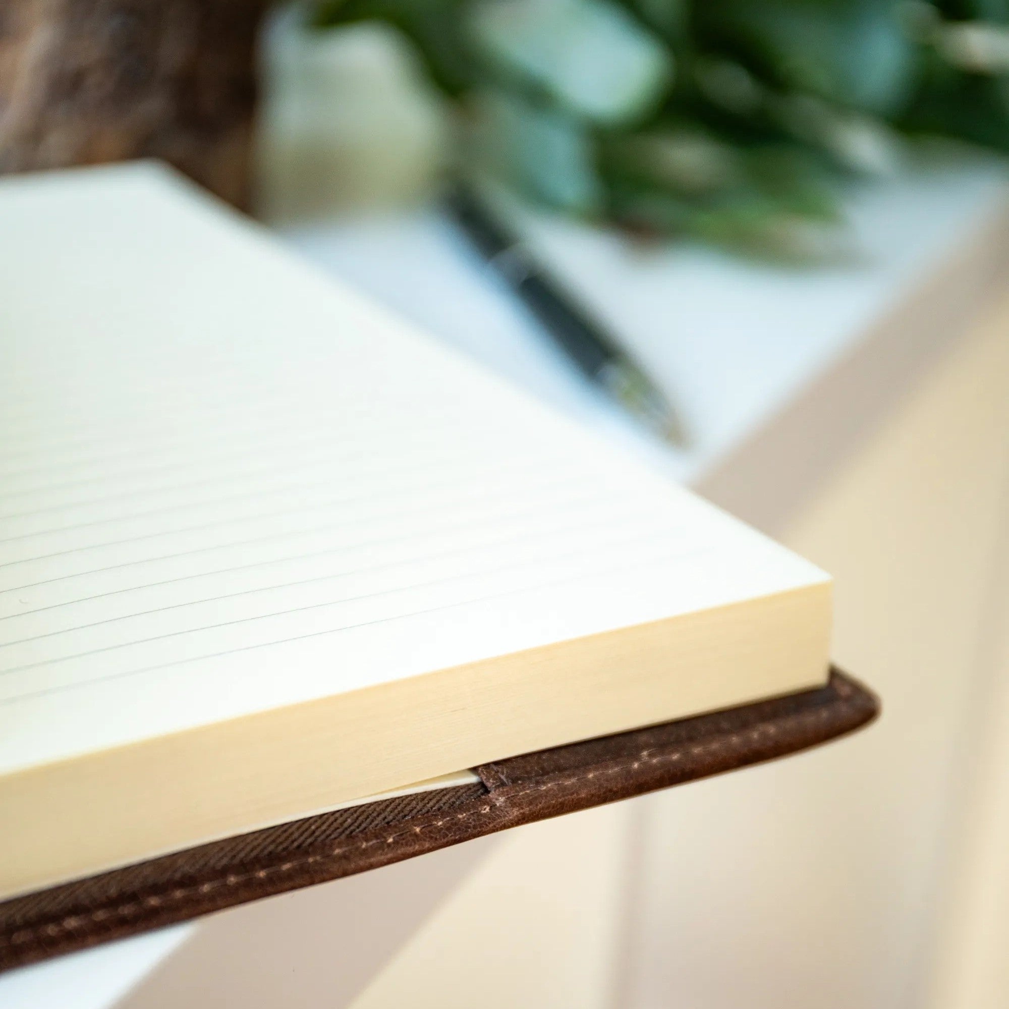 Personalised Refillable Leather Notebook - Brown