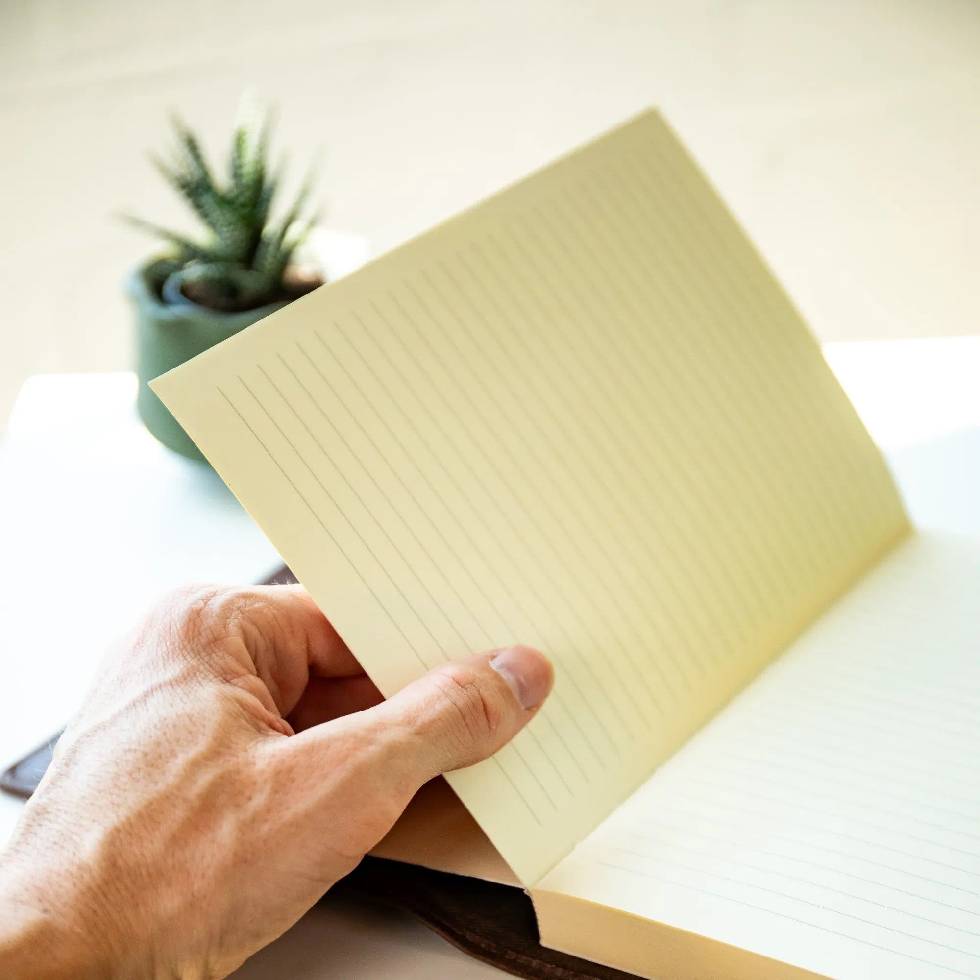 Personalised Refillable Leather Notebook - Brown