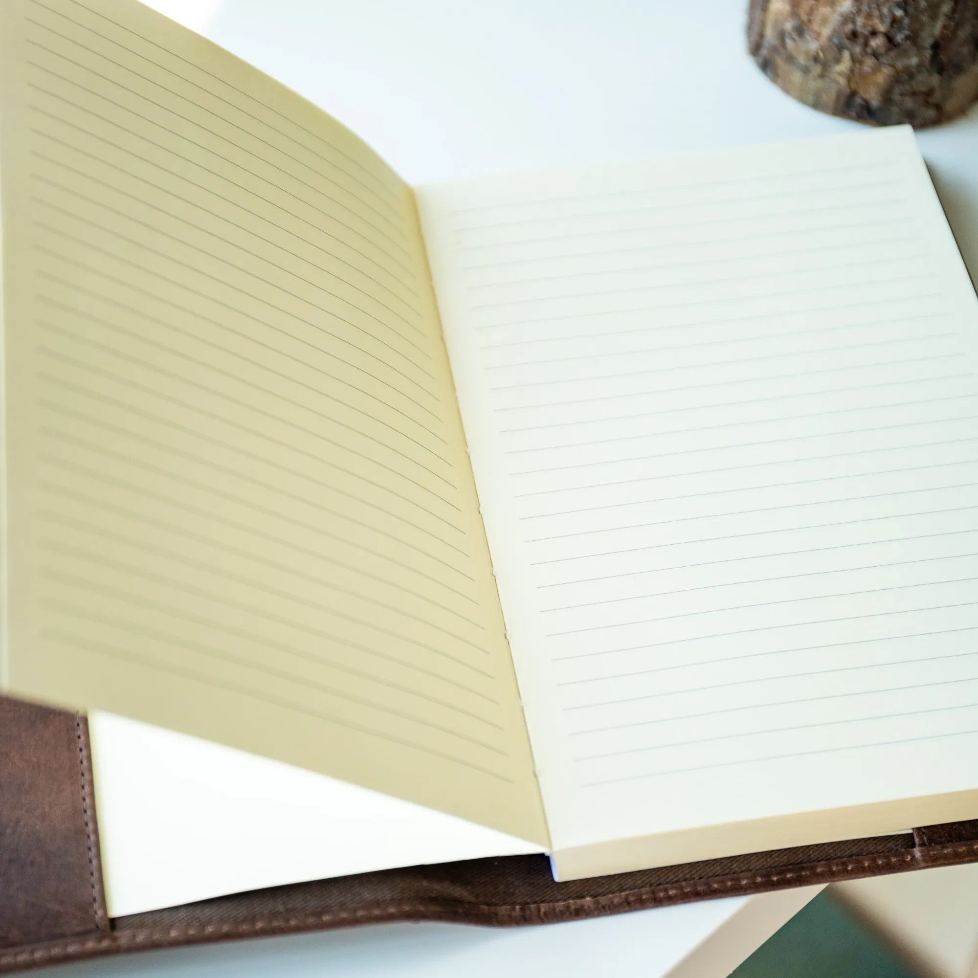 Personalised Refillable Leather Notebook - Brown