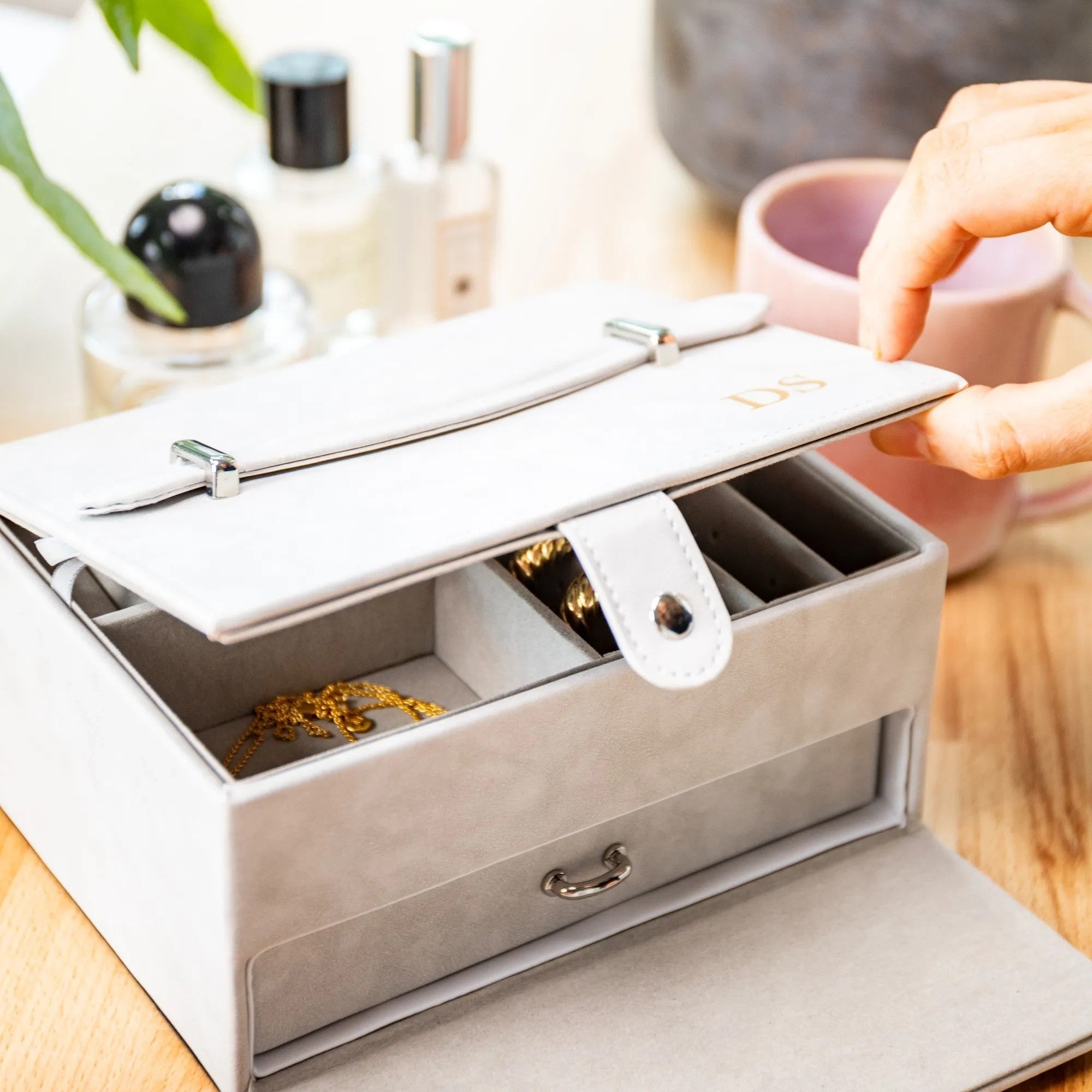 Personalised Two Tier Jewellery Box With Drawer