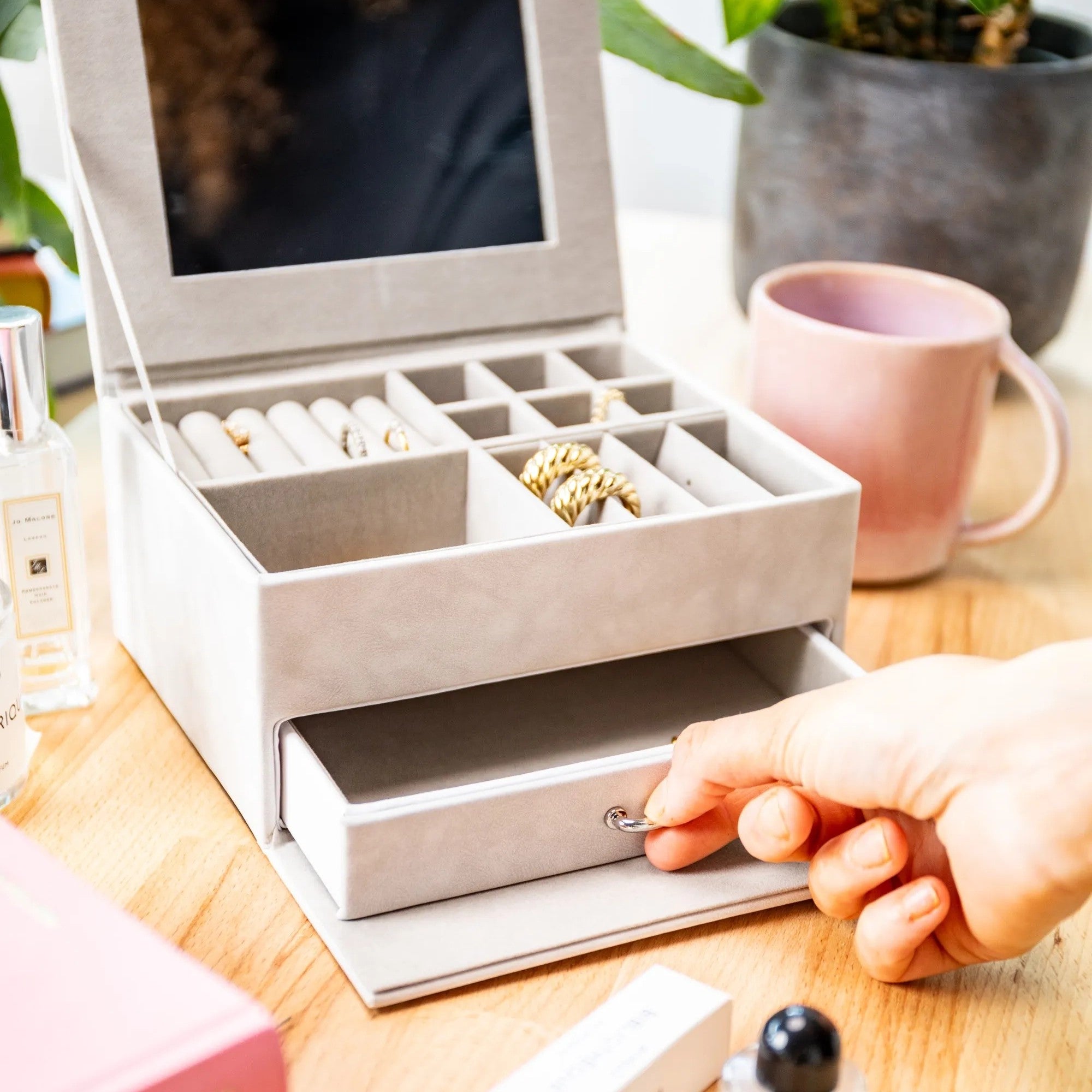 Personalised Two Tier Jewellery Box With Drawer