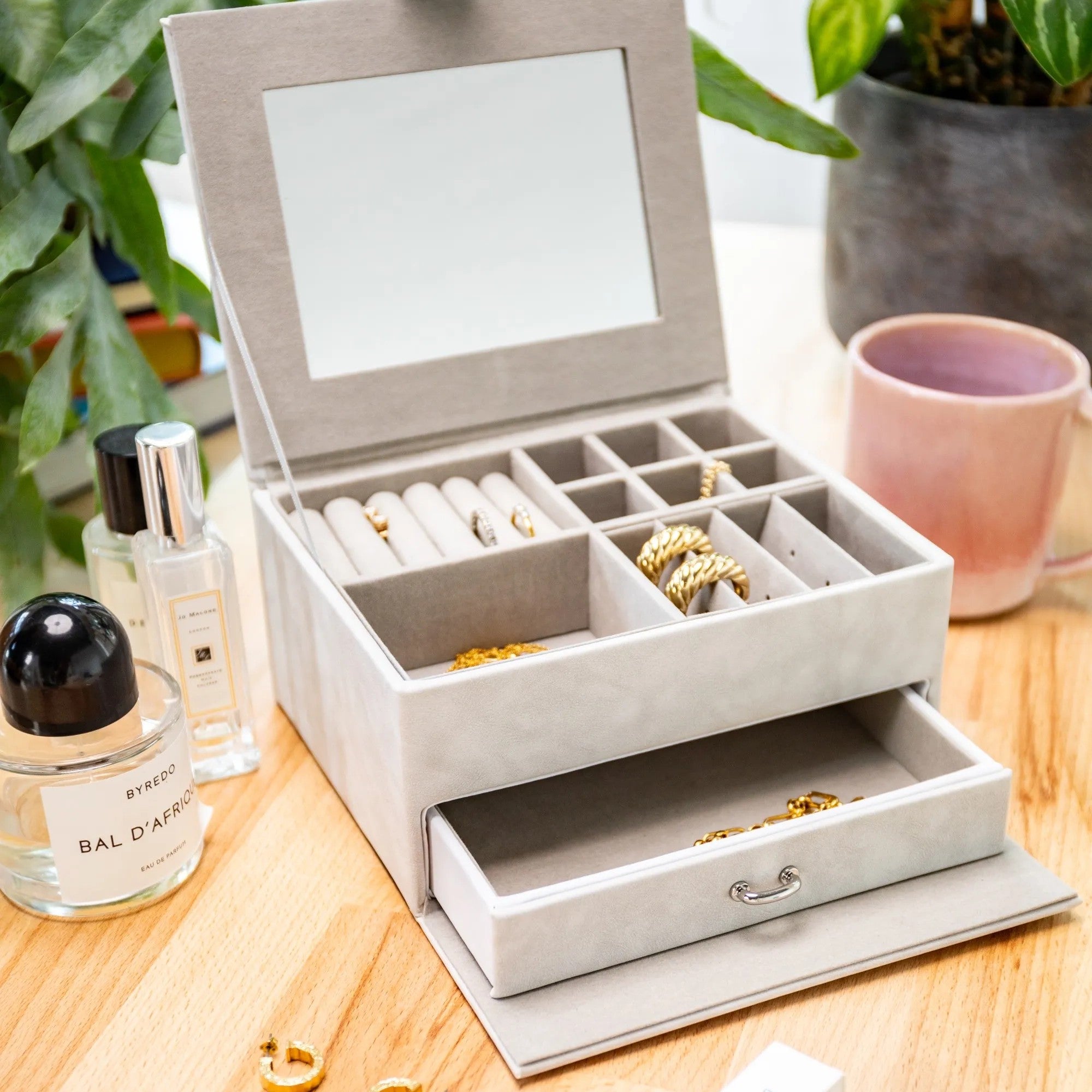 Personalised Two Tier Jewellery Box With Drawer