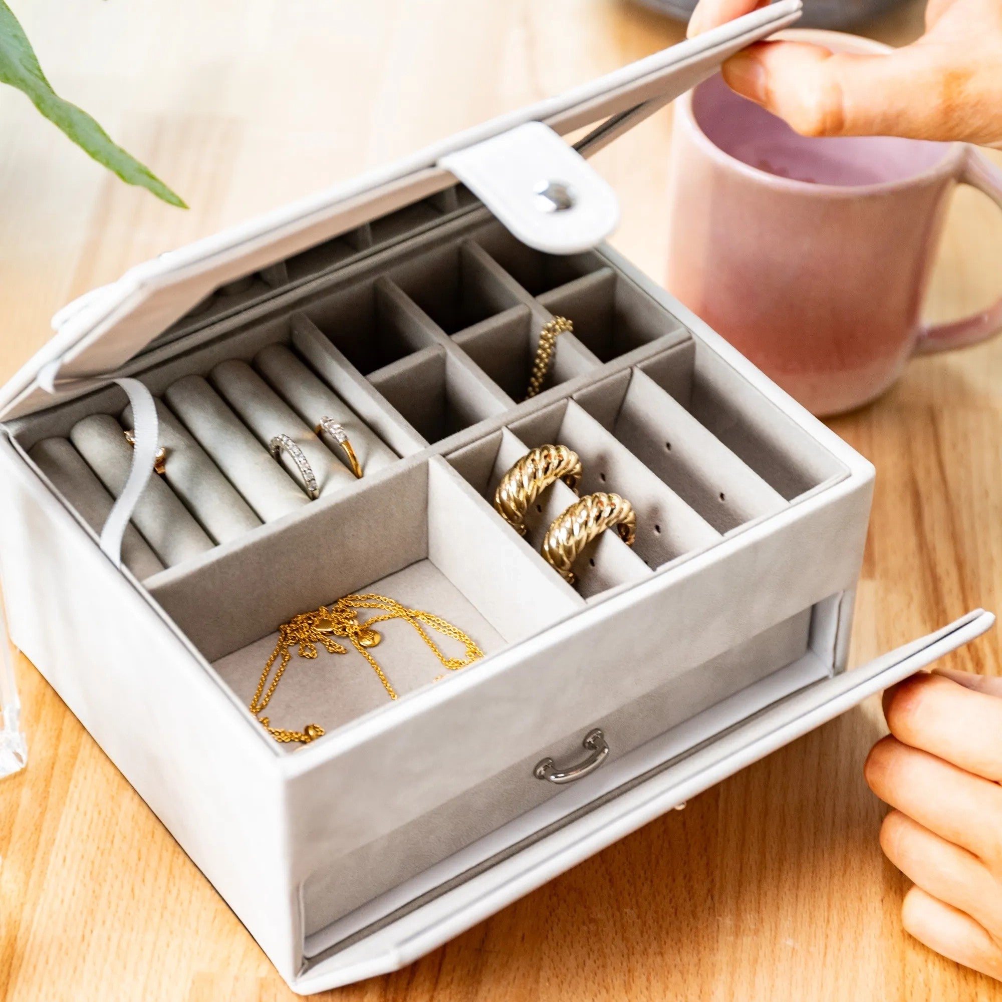 Personalised Two Tier Jewellery Box With Drawer