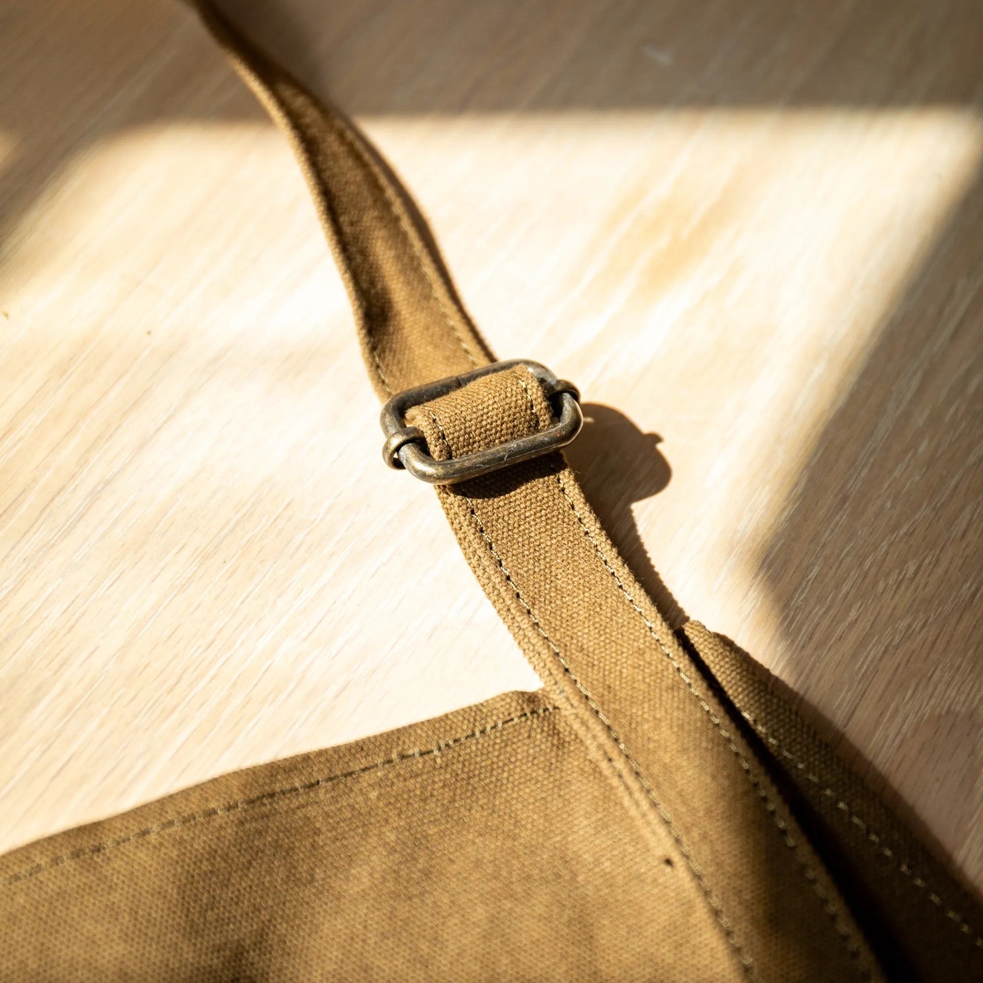 Personalised Leather and Canvas Apron - Olive