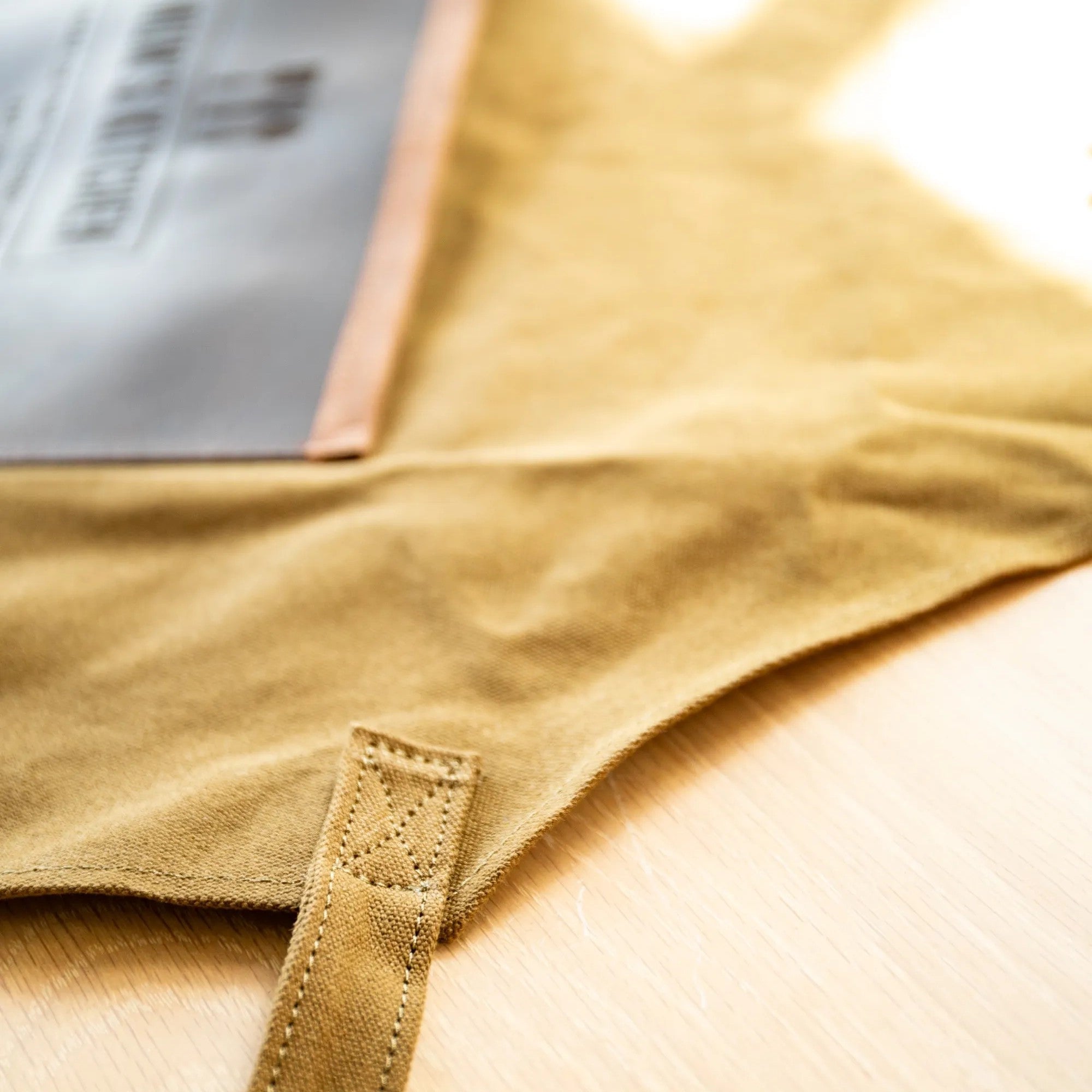 Personalised Leather and Canvas Apron - Olive