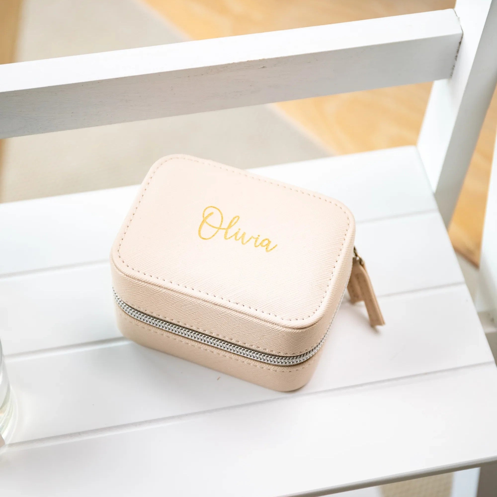 Personalised Saffiano Travel Jewellery Box