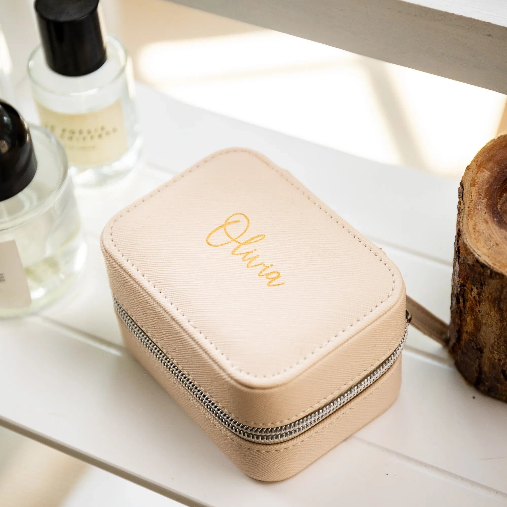 Personalised Saffiano Travel Jewellery Box