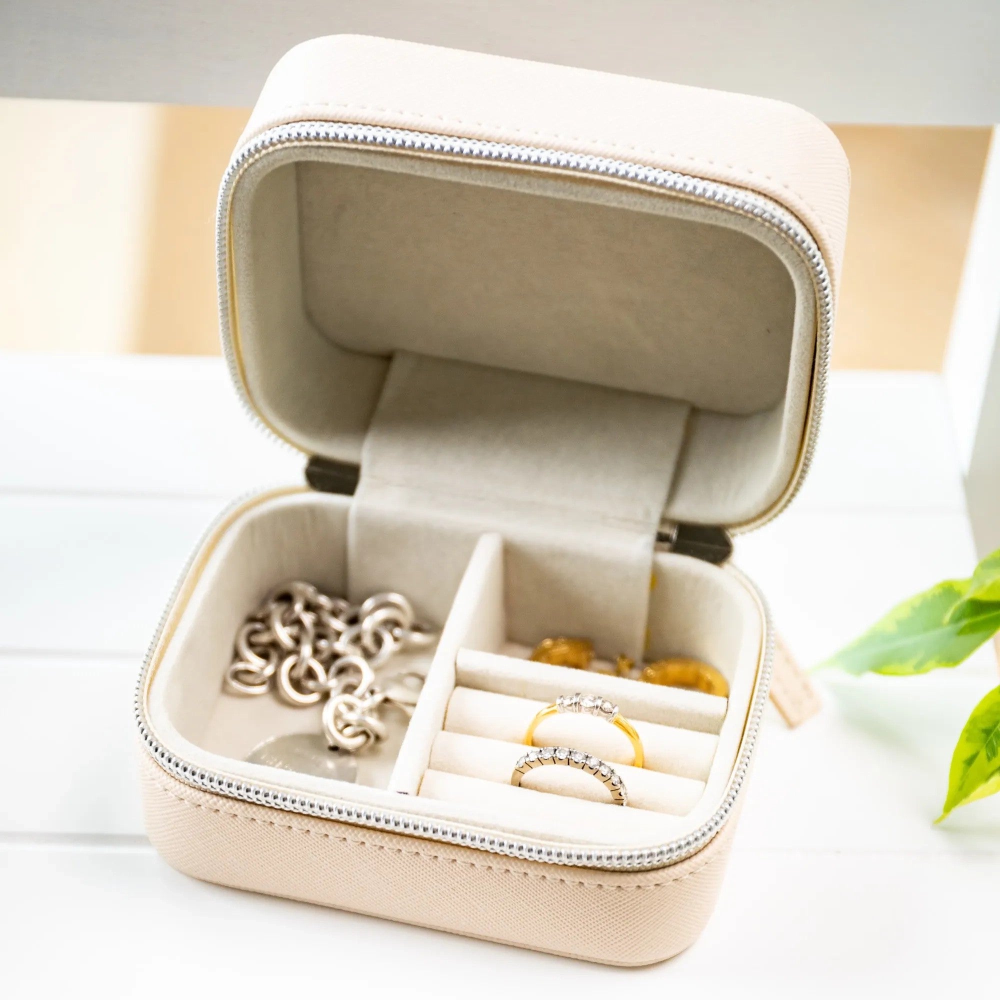 Personalised Saffiano Travel Jewellery Box