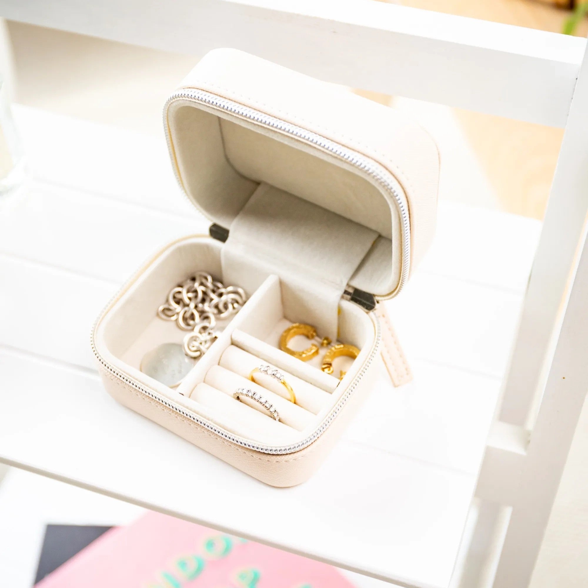 Personalised Saffiano Travel Jewellery Box