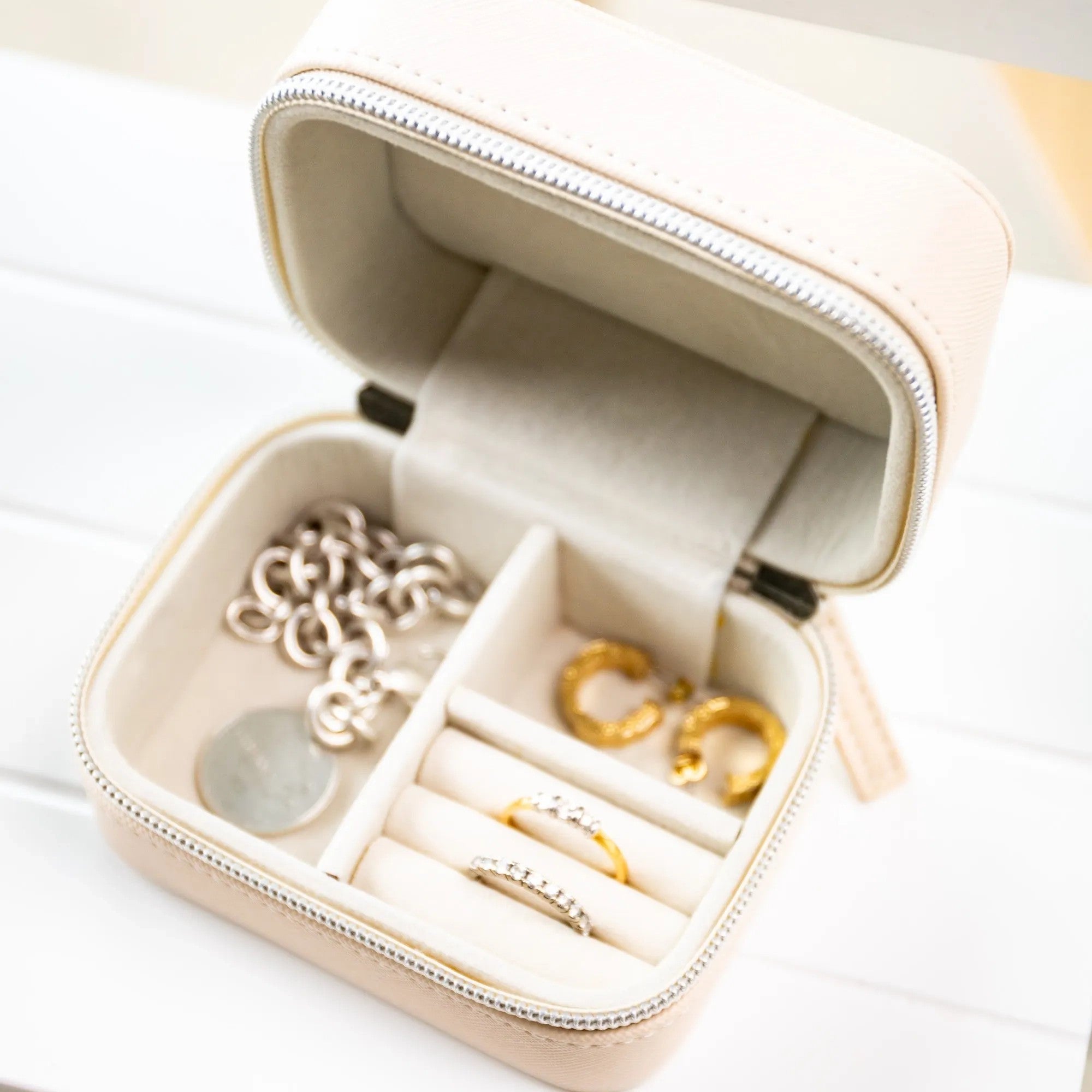 Personalised Saffiano Travel Jewellery Box