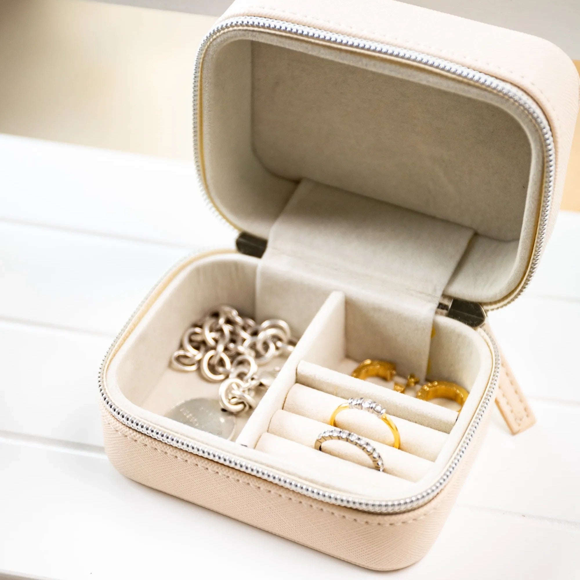 Personalised Saffiano Travel Jewellery Box