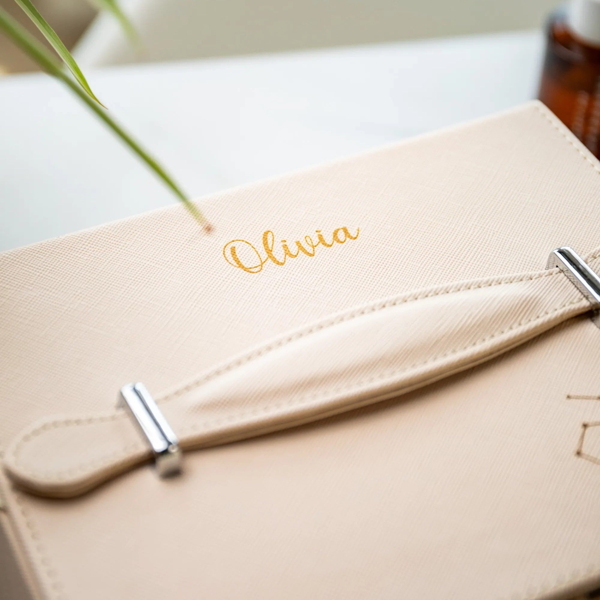 Personalised Saffiano Two Tier Jewellery Box With Drawer