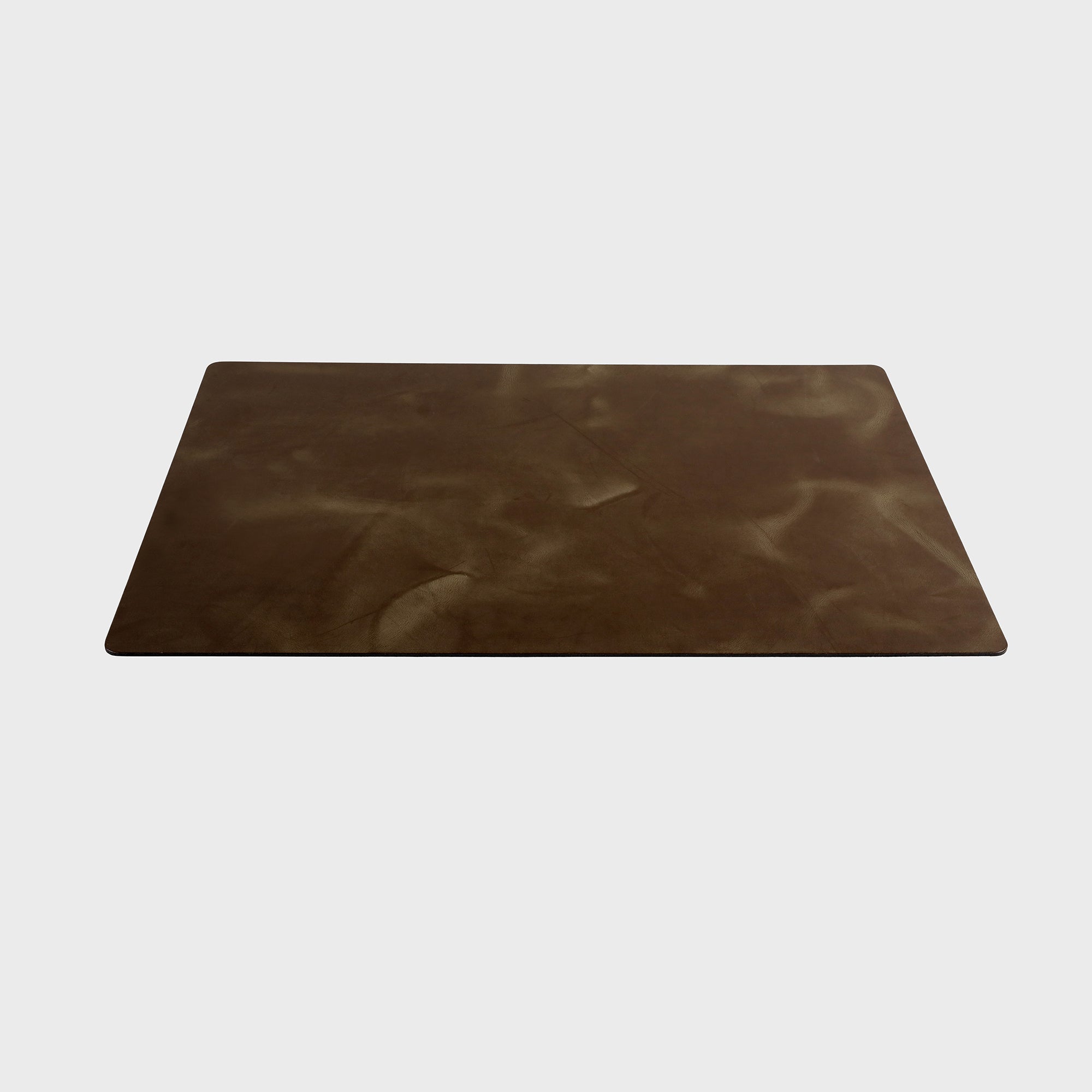 Personalised Leather Desk Mat - Brown