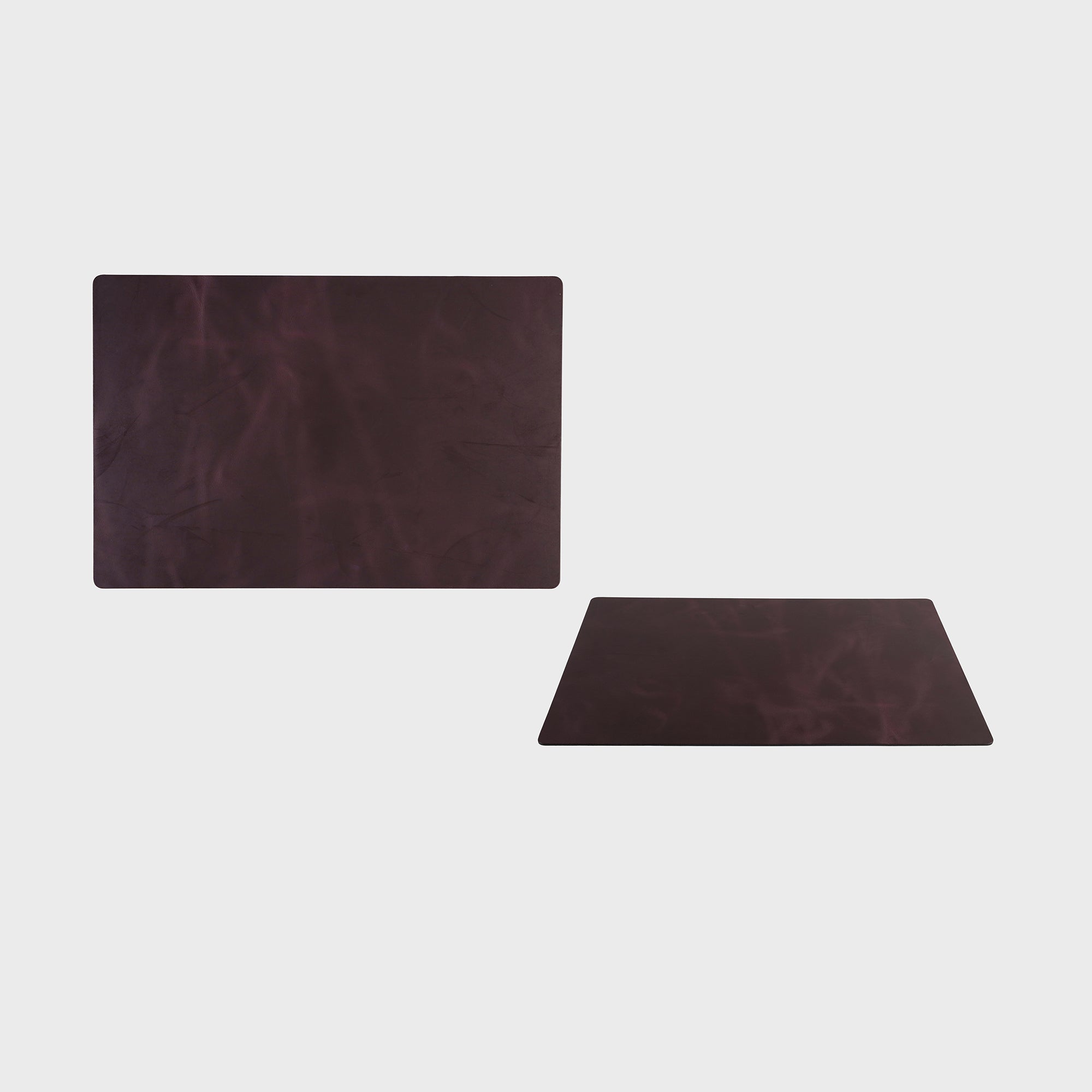 Personalised Leather Desk Mat - Burgundy