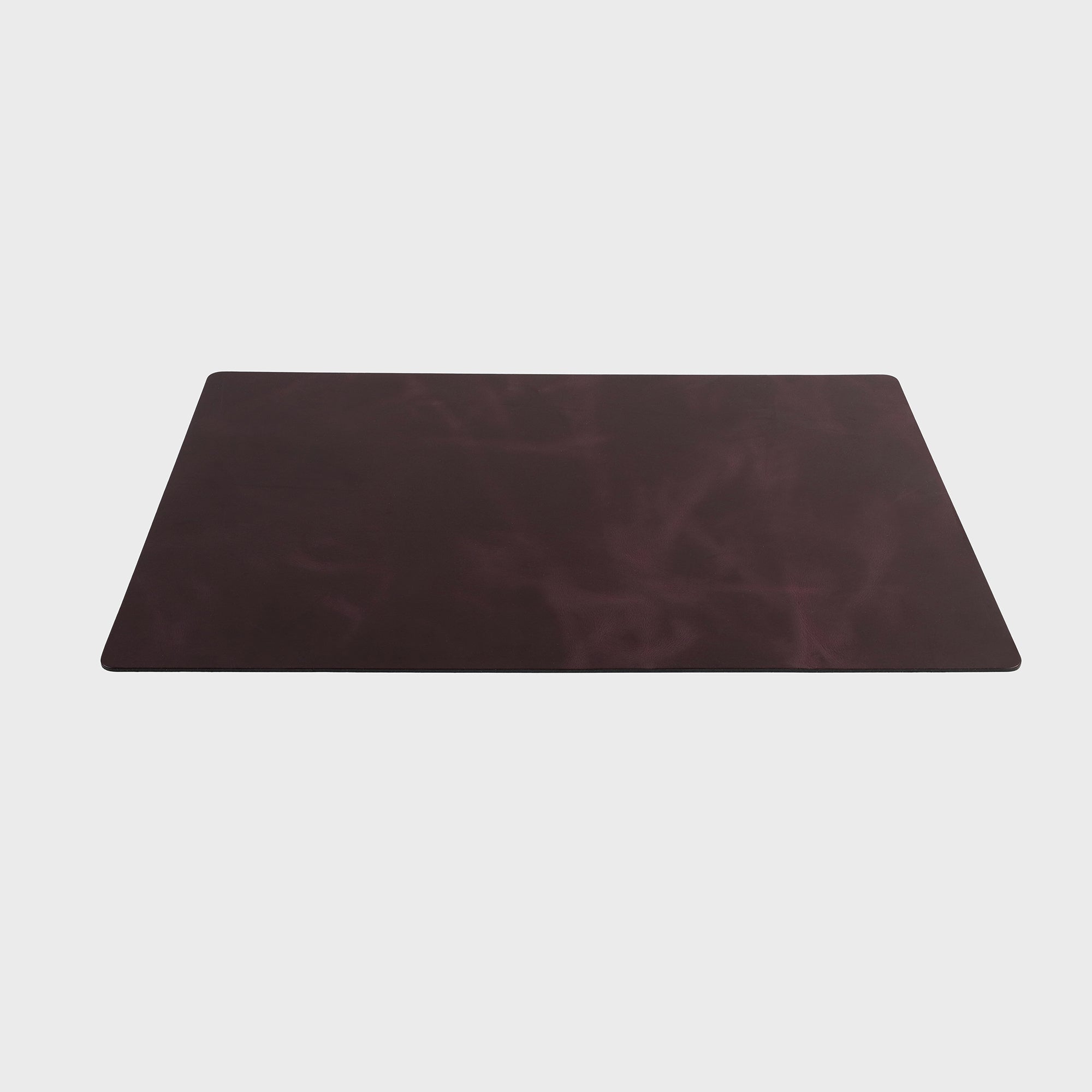 Personalised Leather Desk Mat - Burgundy