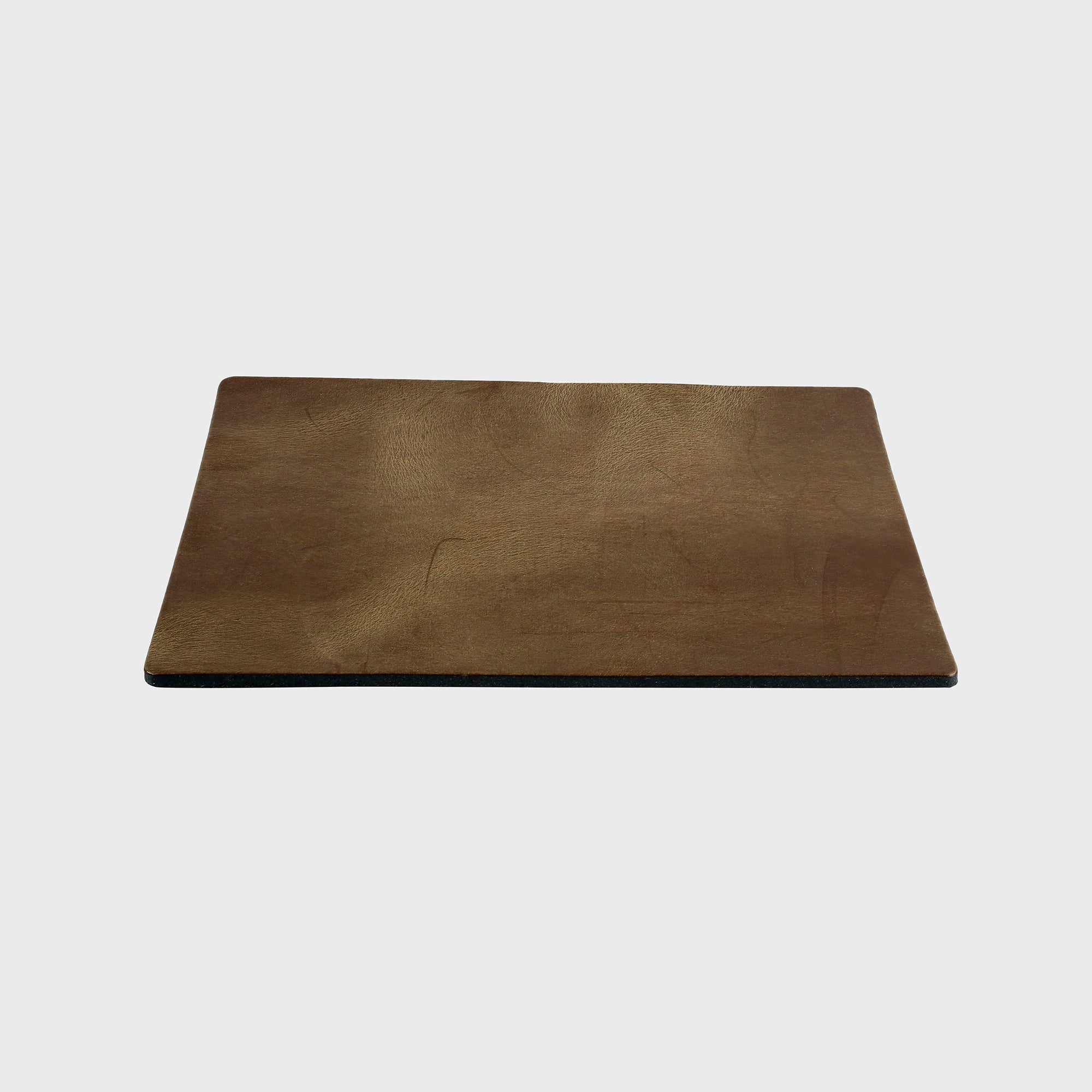 Personalised Recycled Leather Mini Mouse Mat - Brown