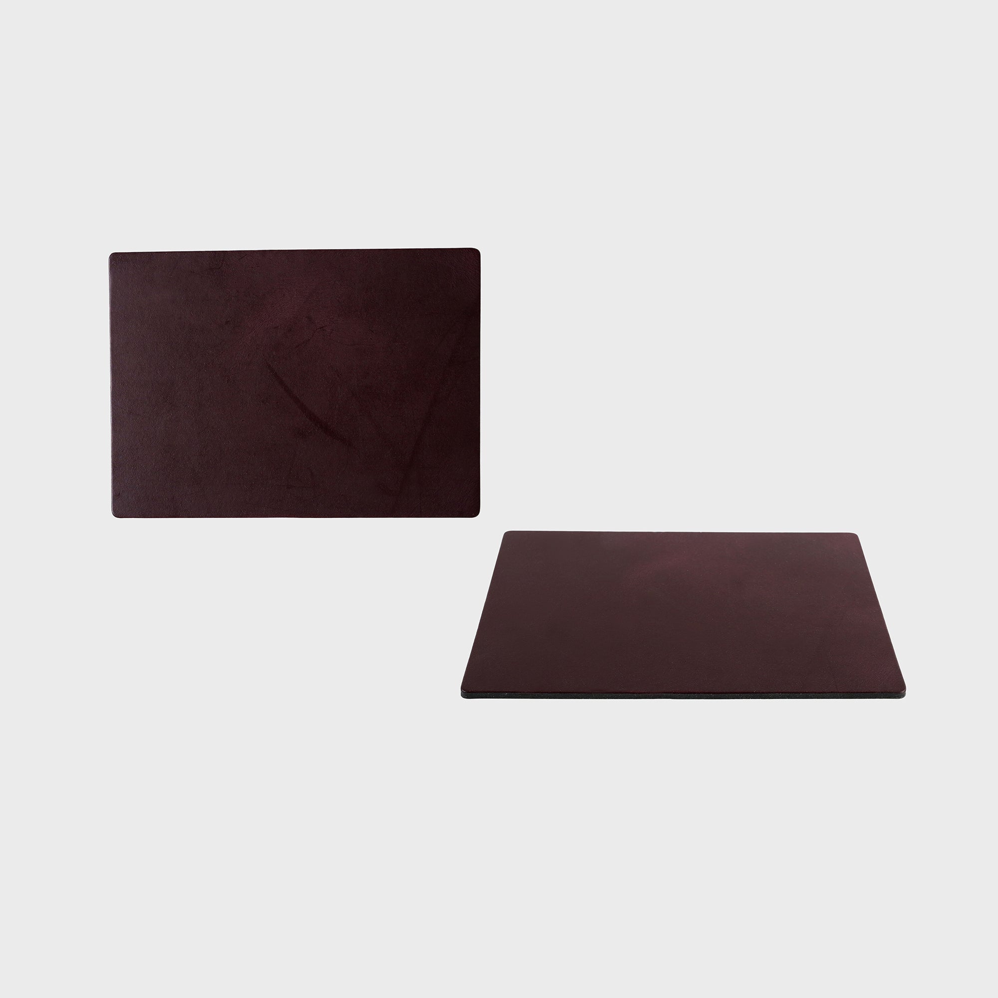 Personalised Recycled Leather Mini Mouse Mat - Burgundy