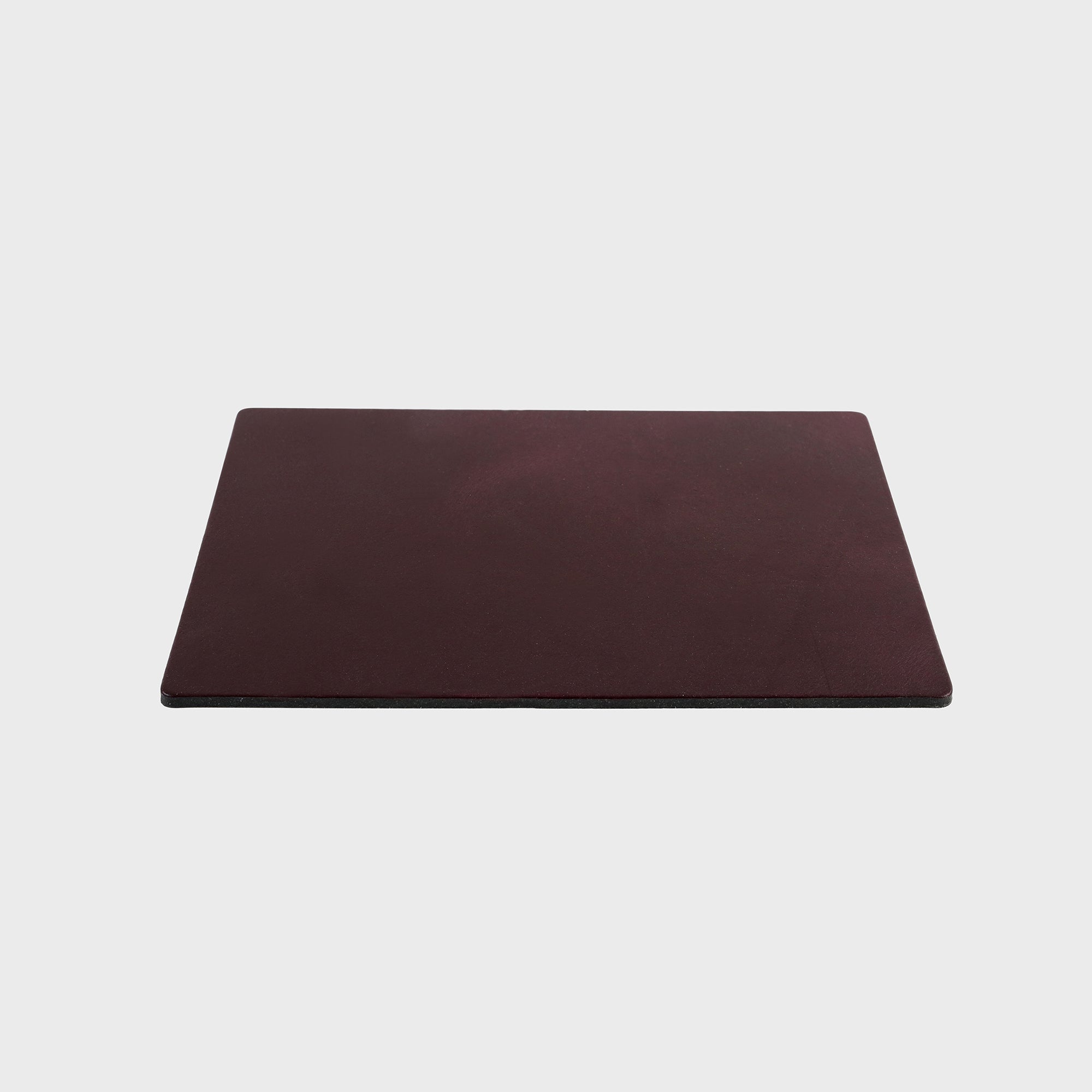 Personalised Recycled Leather Mini Mouse Mat - Burgundy