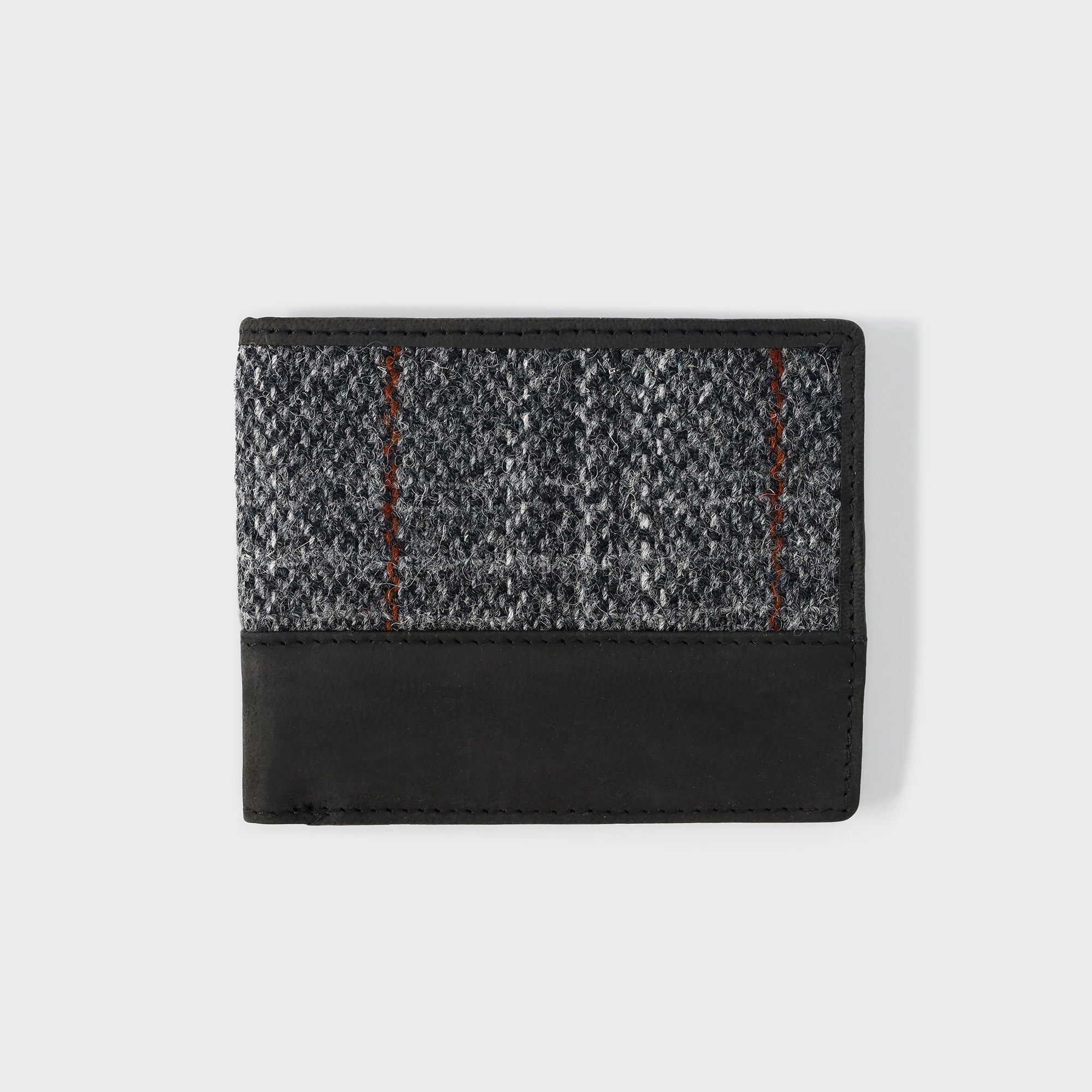 Personalised Harris Tweed Wallet - Berneray Grey Tweed