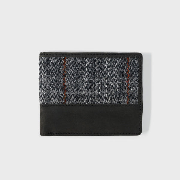 Personalised Tweed Wallet - Berneray Grey Tweed