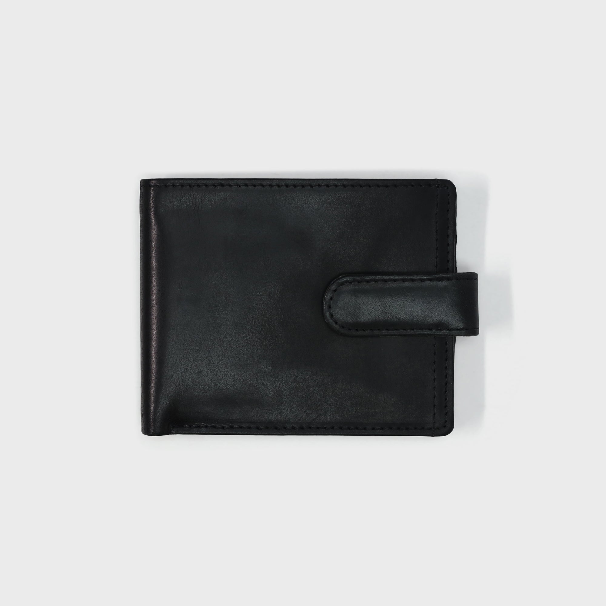 Personalised Leather BiFold Wallet - Black