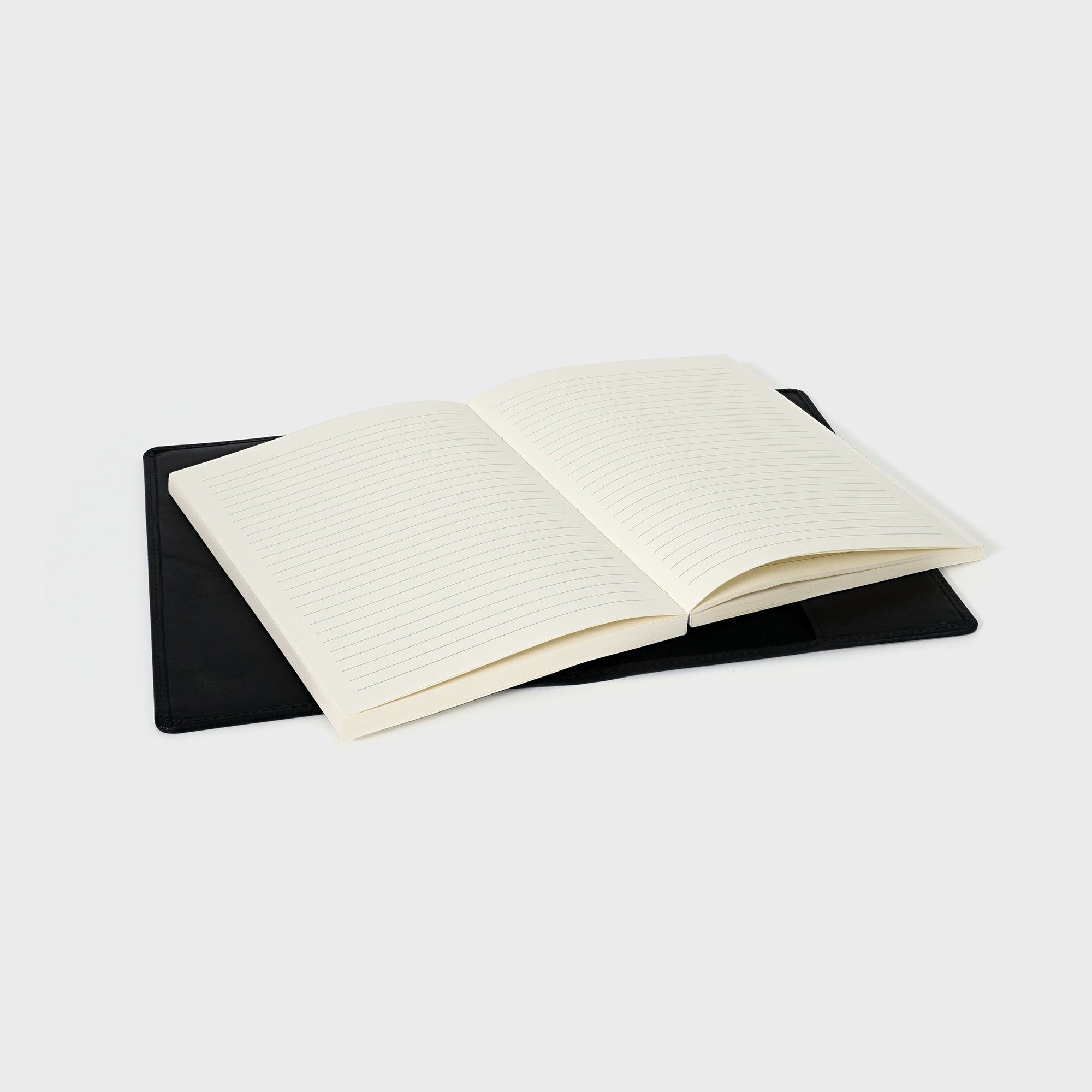 Personalised Refillable Leather Notebook - Black