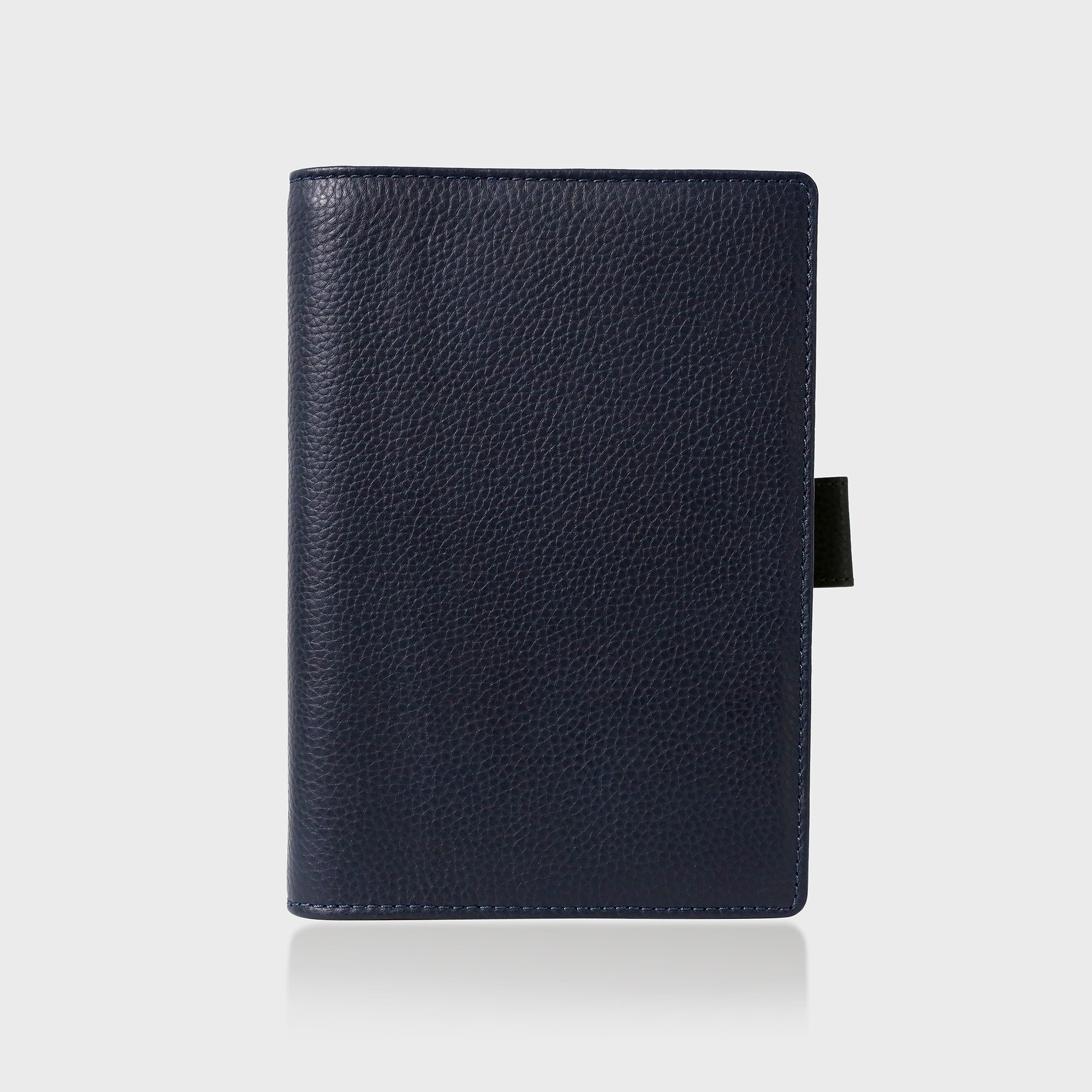 Personalised Pebble Grain Leather Diary - Navy / Bottle Green