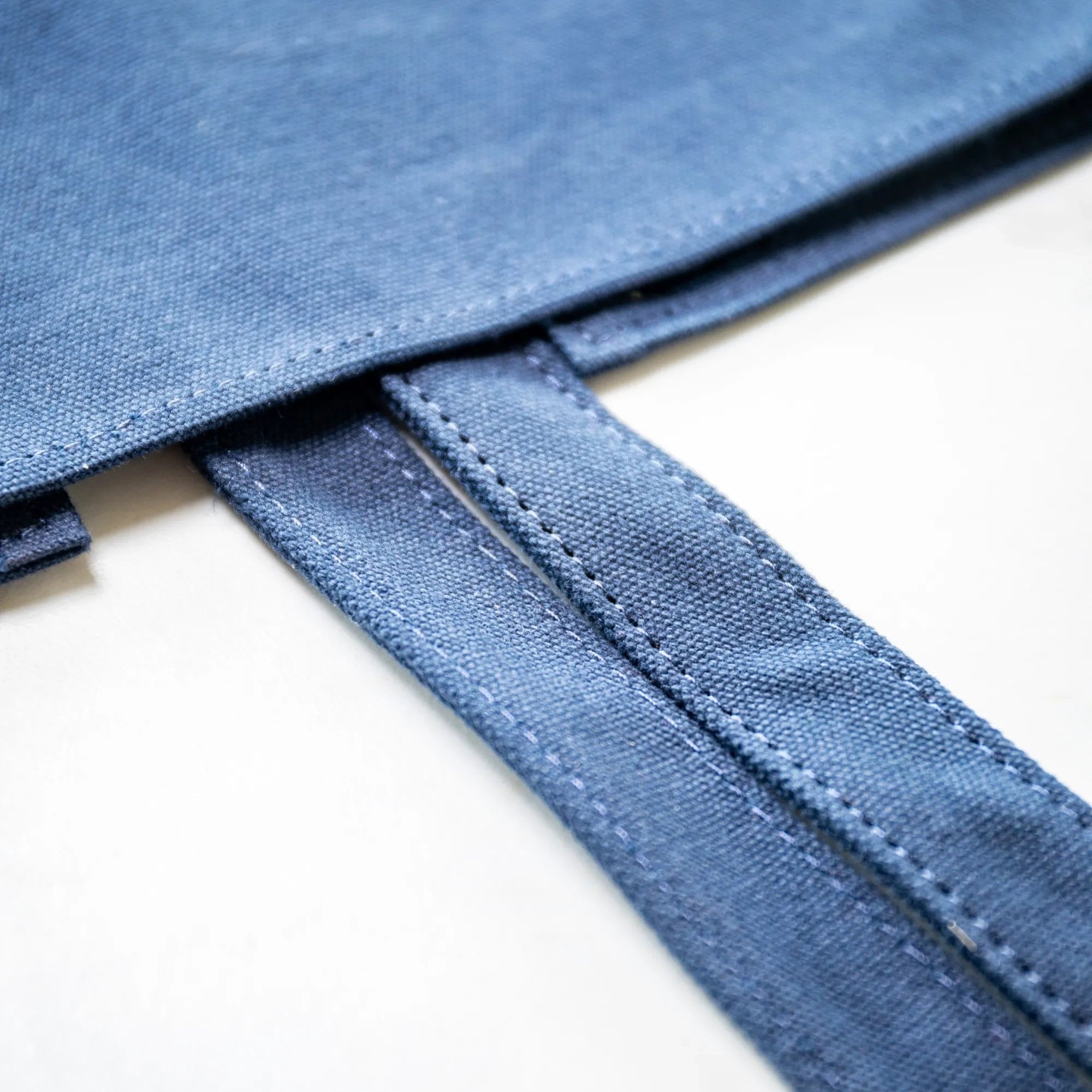 Personalised Leather and Canvas Apron - Navy