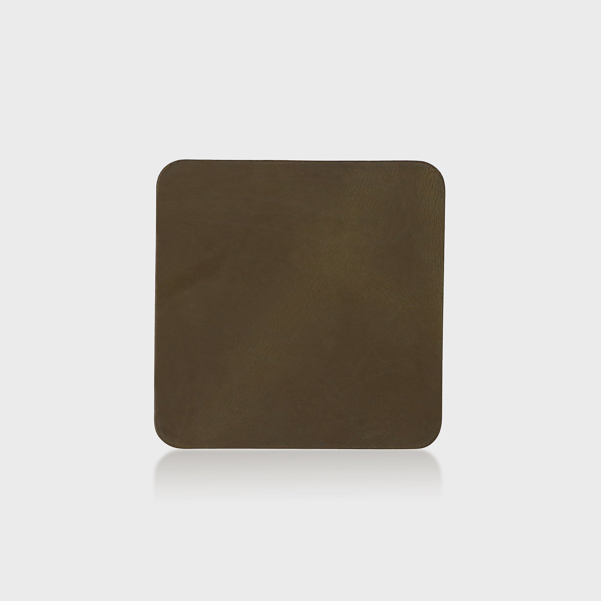 Personalised Leather Coasters - Brown