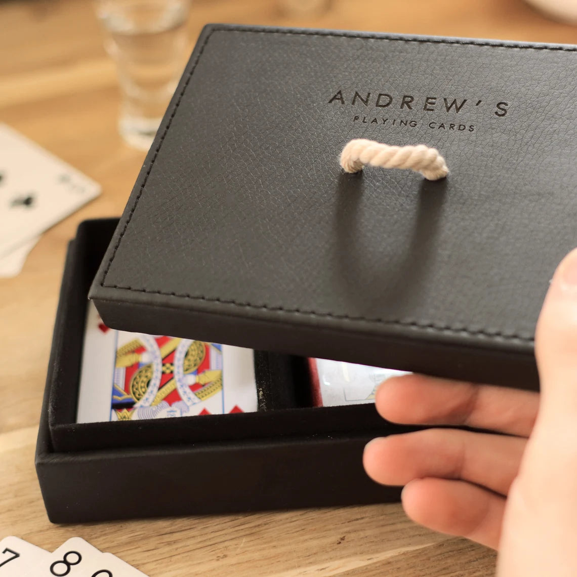 Personalised Playing Card Box with 2 Packs of Cards