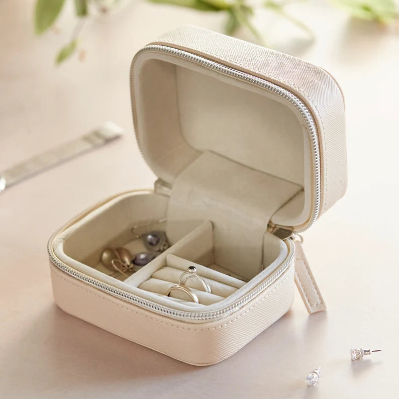 Personalised Saffiano Travel Jewellery Box