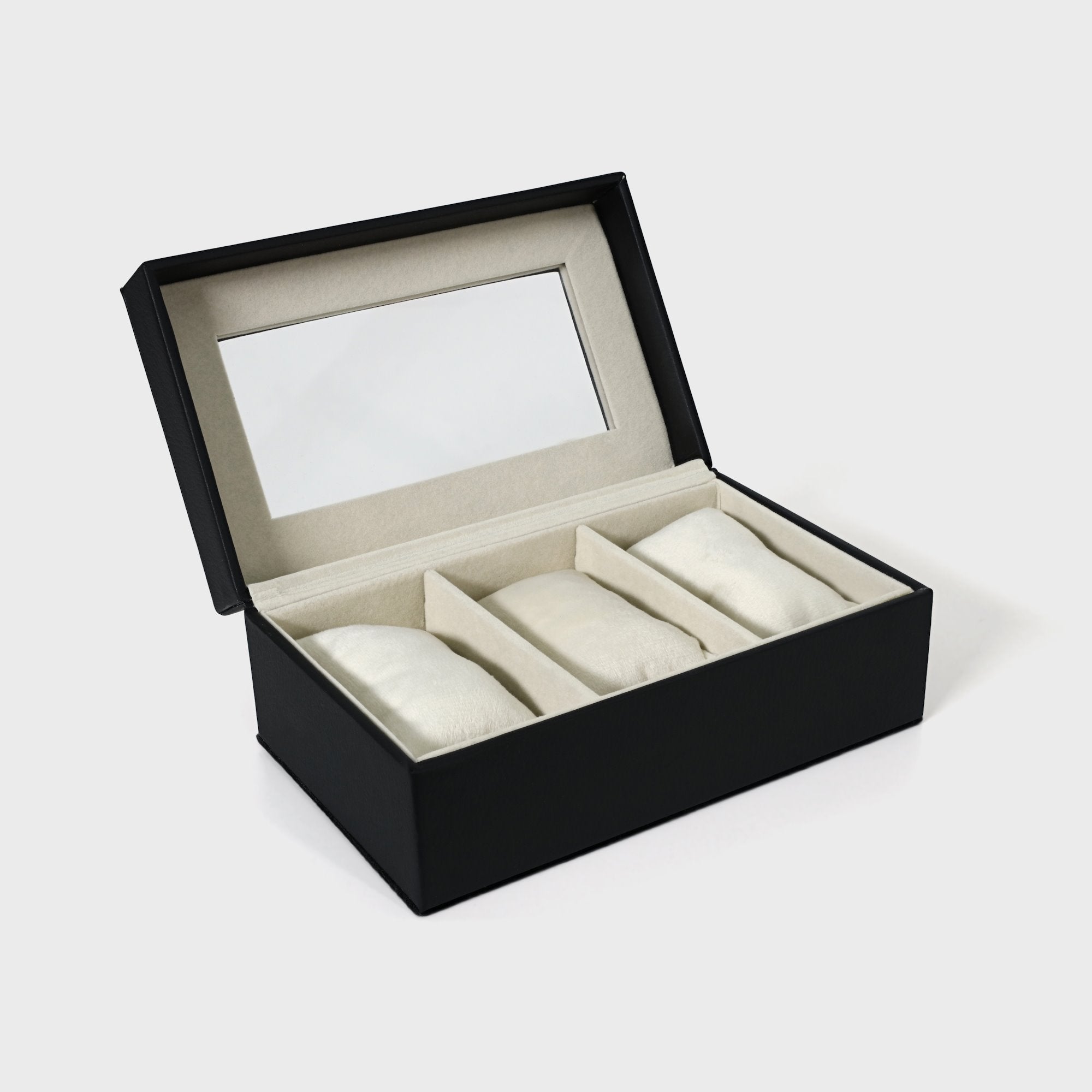 Personalised 3 Piece Watch Box - Black